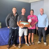 2018 Squib Easterns Champions, Colm Dunne & Fiona Ward (KYC)with Gary Cullen (Provident CRM) and Rear Commodore Paddy Judge