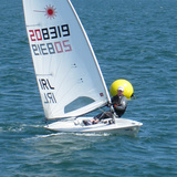 Dave Quinn crossing the finish line to take title