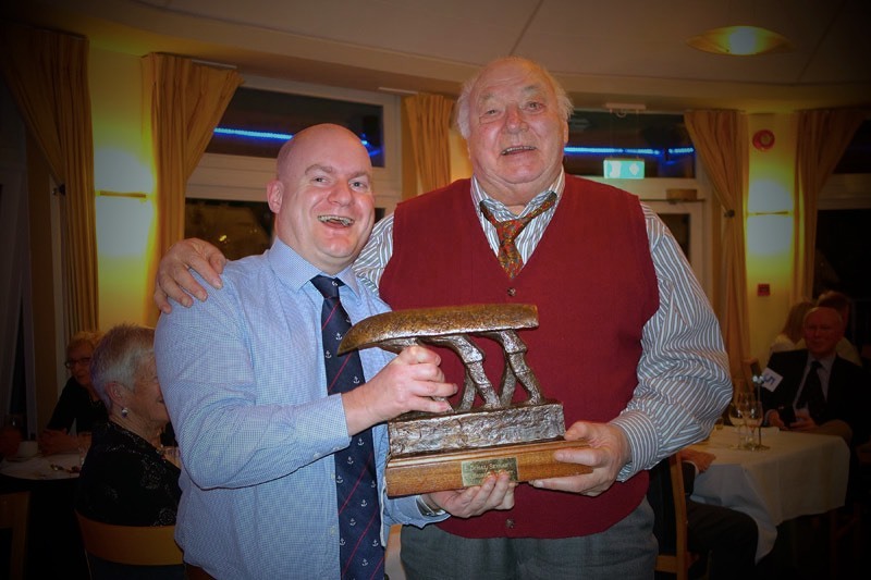 Vice Commodore Emmet Dalton presents John Deane with the Donal Skehan Trophy