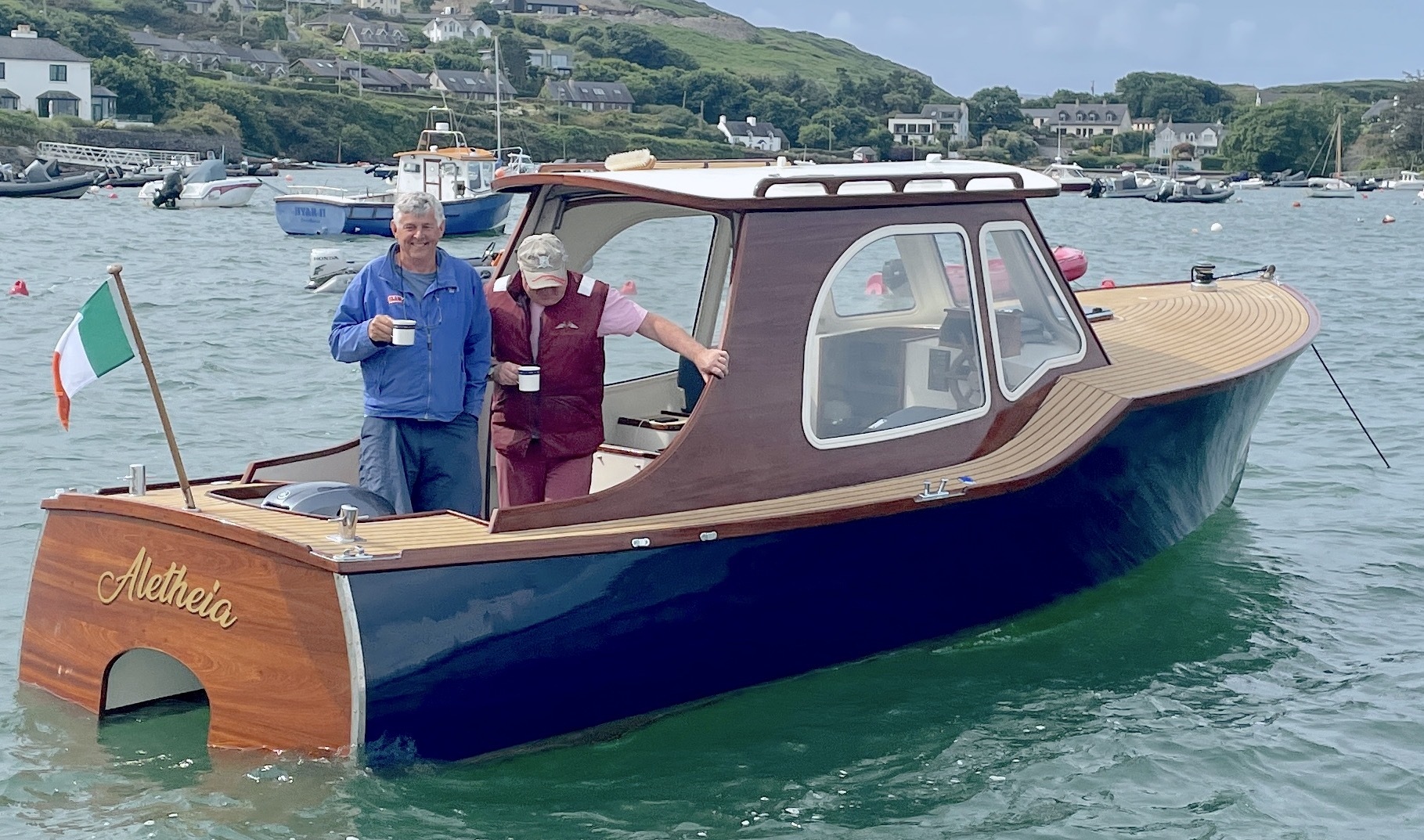 David Harte and his new Boston Whaler accompanied the fleet to Schull