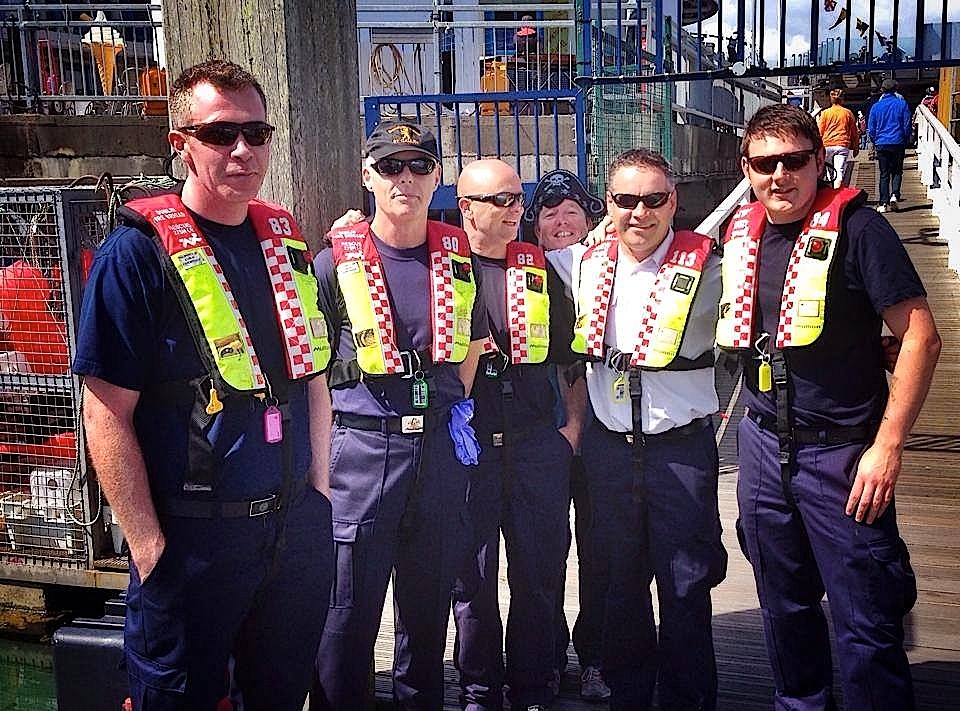 Members of Dublin Fire Brigade, 'photobombed' by Scorie Walls!