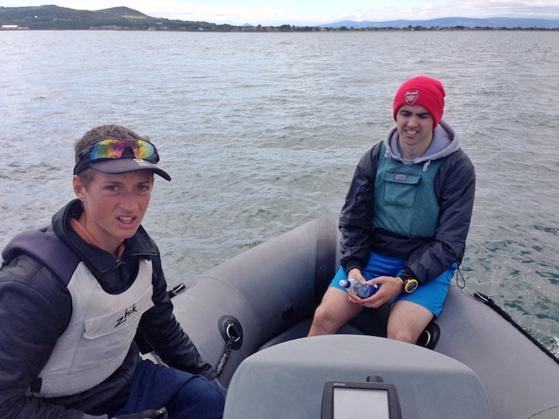 An on-the-water protest meeting with Ewan McMahon and Ronan Cull