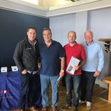 2018 Squib Easterns Race 3 winners - Peter Wallace & Martin Weatherstone(RNIYC) with Gary Cullen (Provident CRM) and Rear Commodore Paddy Judge